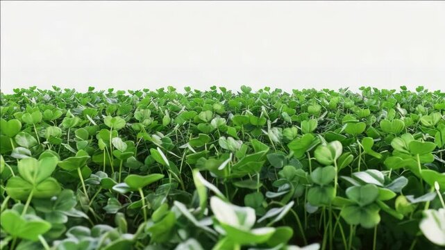 Green plants in rows, likely a hydroponic farm setting with multiple identical setups.
