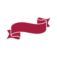 Red Scroll Ribbon Banner Icon