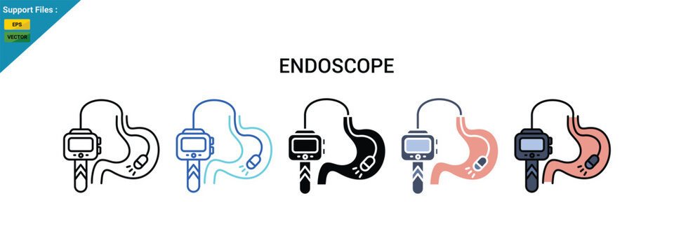 endoscope icon, multi syle icon, vector.