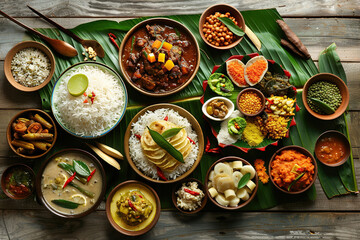 Abstract vivid greeting card with holiday composition for happy celebrate Onam on colored background