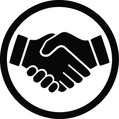 Fototapeta premium handshake icon vector illustration