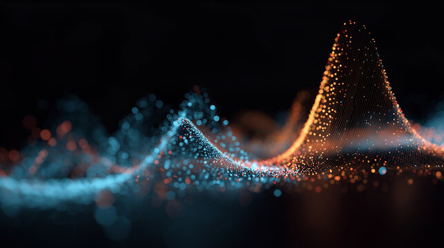 A modern representation of regression techniques used in AI for prediction and forecasting.