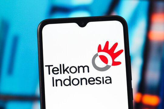 In this photo illustration, the Telkom Indonesia (Perusahaan Perseroan - Persero) logo is seen displayed on a smartphone screen.