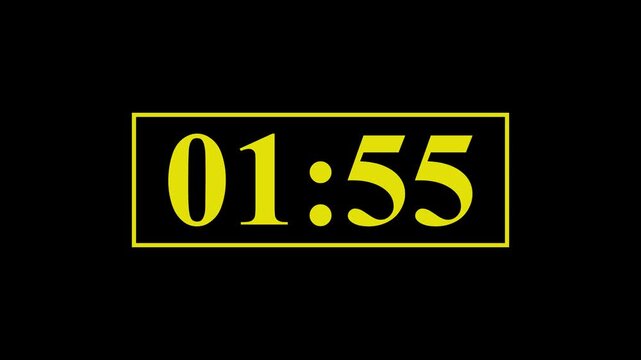 2 minute timer countdown animation, countdown timer one minute animation from 120 to 0 countdown Two minute countdown timer animation with alpha channels, Motion graphics of countdown concept