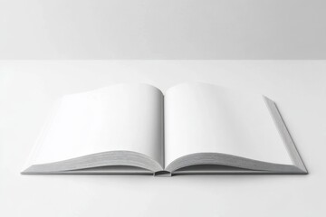 Horizontal layout of blank magazine brochure mockup in 3D rendering for design presentations and marketing concepts