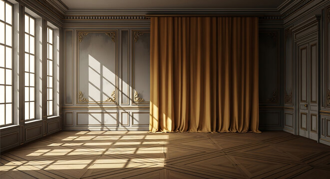 Sunlight Elegantly Illuminates an Empty Room