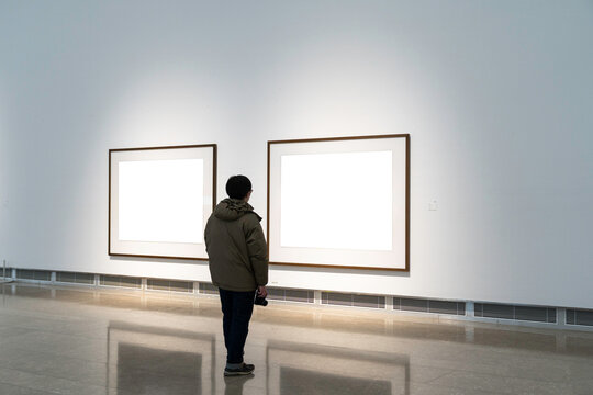 man in gallery