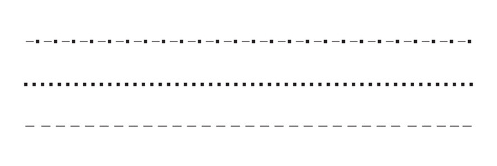 Dotted line icon on white background. flat style. set dotted line icon for your web site design, logo, app, UI. lines and dots symbol. dots sign. 