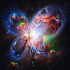 Obraz premium Cosmic Butterfly - A Stunning Nebula of Light and Color.