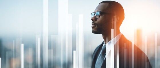 Business leader evaluating AI-generated financial growth insights