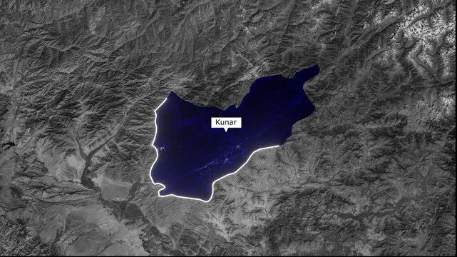 Kunar Lake from above: An aerial view of Kunar Lake, presenting its vast expanse and the surrounding rugged terrain. Capturing the breathtaking scope of the lake and its natural beauty.