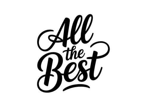 A stylized black text that reads 'All the Best' on a white background
