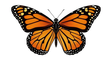 Obraz premium Vibrant monarch butterfly with distinctive orange and black wings