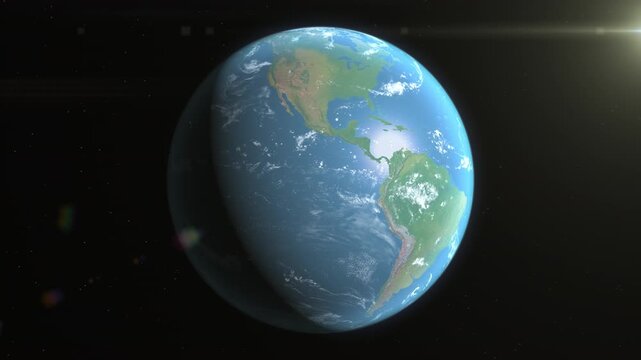 Location and map of Aruba on the surface of the earth at day.