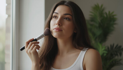 Obraz premium Minimal Woman Portrait Indoors