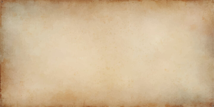 Vintage parchment background featuring a stained brown paper texture with an aged grunge design and blank antique beige sheet pattern