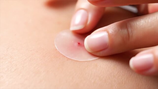 Pimple extraction with adhesive patch