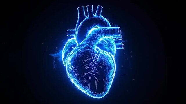 Human heart anatomy graphic