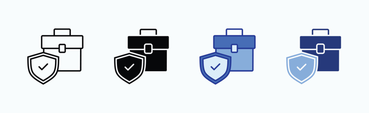 Job Icon Sheet Multiple Style Collection Isolated Vector