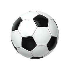Fototapeta premium Isolated soccer ball, classic design, white and black panels, perfect for sports or game related themes