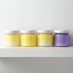 Colorful Candles On A White Shelf