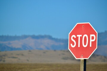 stop sign on a sunny day