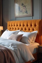 Luxurious headboard cushion in soft velvet, adding comfort and style to any bedroom Perfect for reading in bed or simply lounging Available in a range of colors , large cushion, pillow