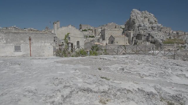 Panoramic view of the city of Matera, Italy