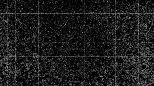 dark white grey black vintage grunge concrete cement plaster surface texture with moving up grid loop in stop motion background animation