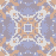 Autumn Amber Pixel Ornament