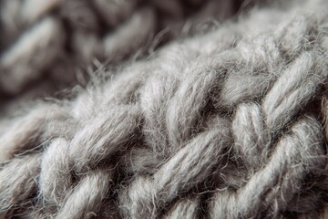 Obraz premium Cozy grey wool material background with detailed fiber texture