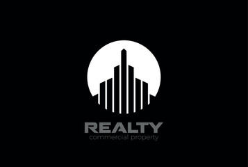 Abstract business company logo with vector chart and growth symbol