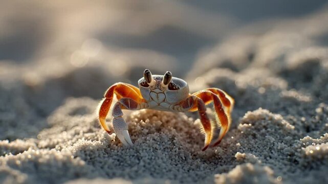 Babykrebs krabbelt langsam