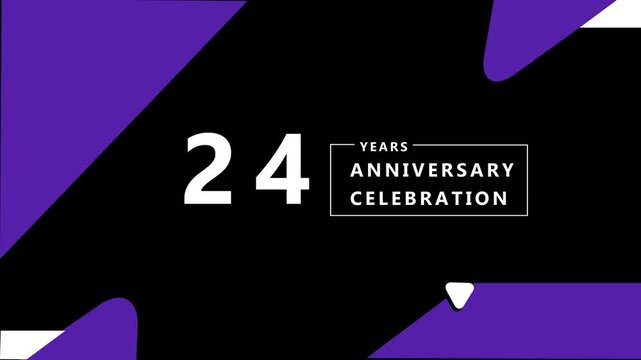 Bold Number Two With Abstract Purple Shapes On Black Background numeral digit