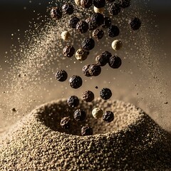 Black Pepper Cascade - Aromatic Spice in Motion.