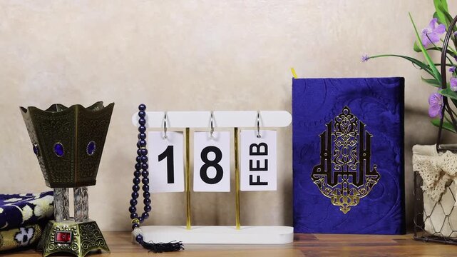 censer incense burner, holy book with rosary on wood table