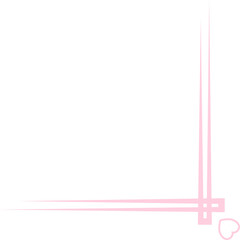 cute corner line design with cute small heart decoration