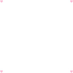 Fototapeta premium cute corner line design with cute small heart decoration