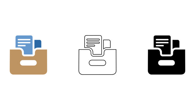 representation of file box with history of documents