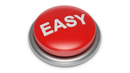 Red button with easy label
