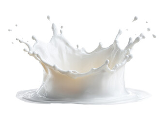 Milk splash, radiating outwards from a central point, against a black background