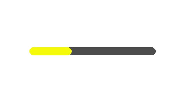 Loading bar animation, countdown, time limit, reverse loading indicating time is running out. transparent background
