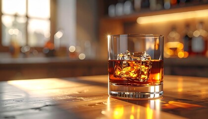 グラスに注がれた高級ウイスキーのイメージ画像