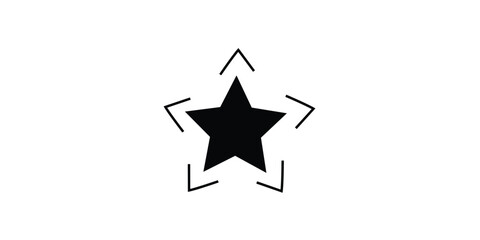 Minimalist Star Focus and Expansion Icon