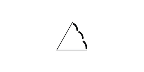 Minimalist Abstract Triangle Cloud or Mountain Icon