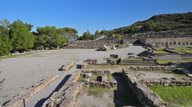Ancient ruins of Kamiros on Rhodes island in Greece
