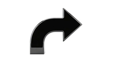 Black Glossy Arrow Sign