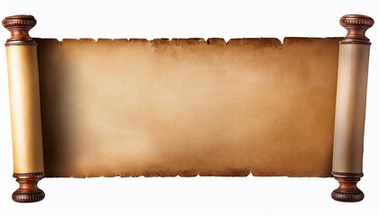 Old Scroll Paper Isolated On Transparent Background