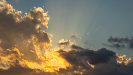 Golden Clouds at Sunset