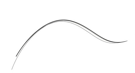 Abstract curved line graphic design element.